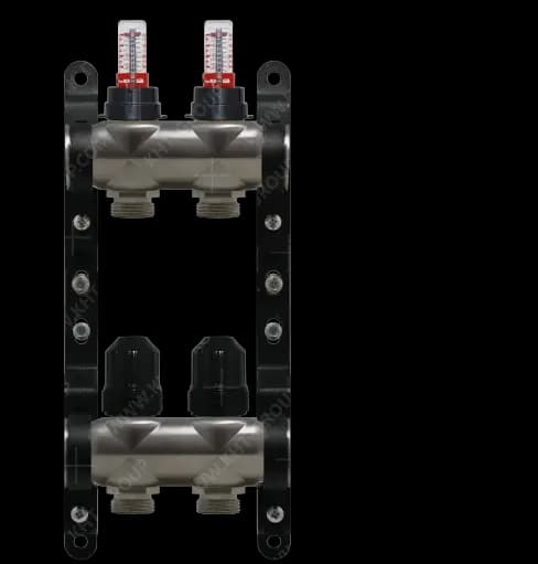Rozdzielacz Inox KHT z przepływomierzami 2 obiegi RI-VT-02